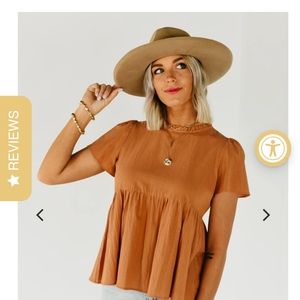 NWT Ruffle top, babydoll top